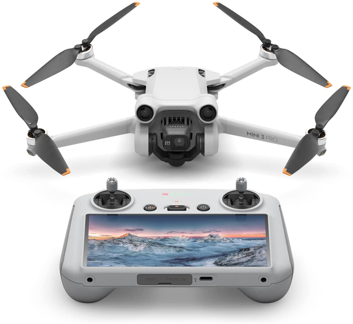 DJI Mini 3 Pro (DJI RC) – Drone com câmera leve e dobrável com vídeo