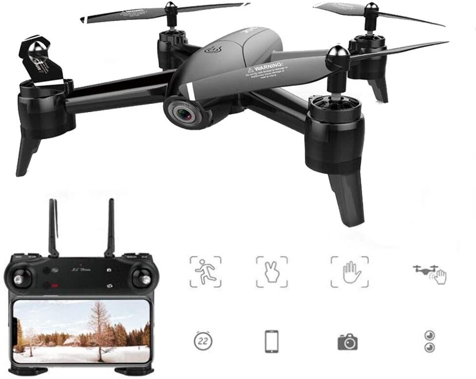 Drone com camera HD 4k Sg106 Maverick - 1080P Preto 2 Baterias