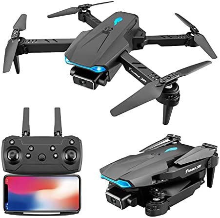 Mini Drone com câmera dupla 4k HD Preto, Segure Quadricóptero RC dobrável,