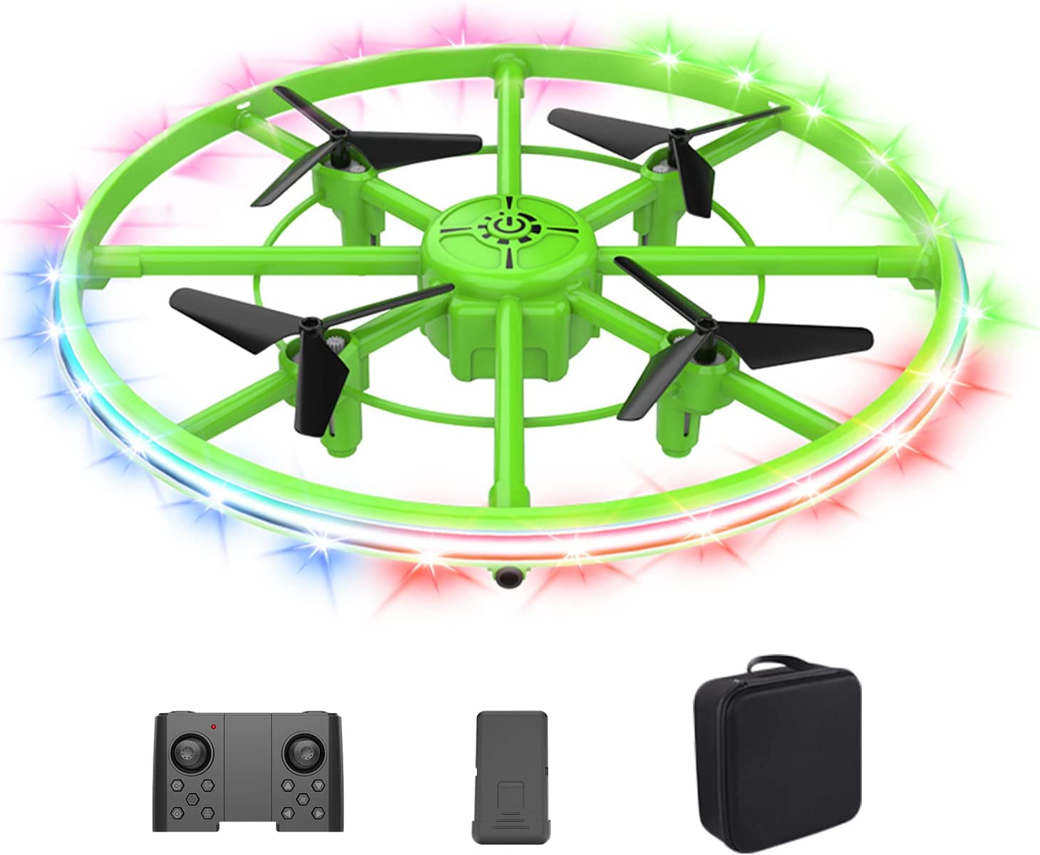 Quadcopter genérico Mini RC UFO Drone One Key Take Off Landing com bateria (verde)