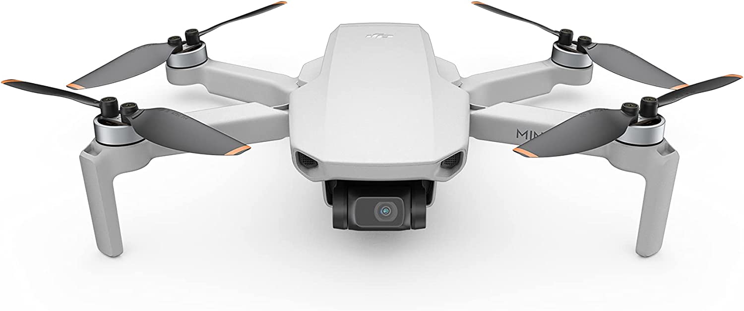 DJI Mini SE – Drone de câmera com gimbal de 3 eixos, câmera de 2,7 K, GPS, tempo de voo de 30 minutos, peso reduzido, menos de 0,55 lb/minidrone de 249 gramas, escala melhorada de resistência ao vento 5, cinza